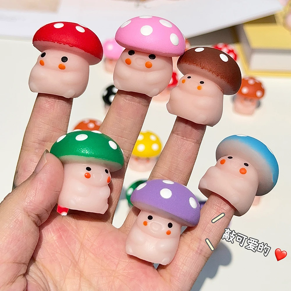 Leuke Paddestoel Squeeze Stress Fidget Speelgoed Mochi Squishy Verjaardagsfeestje Gunsten voor Kinderen Speelgoed Voor Klaslokaal Prijzen Goodie Bag