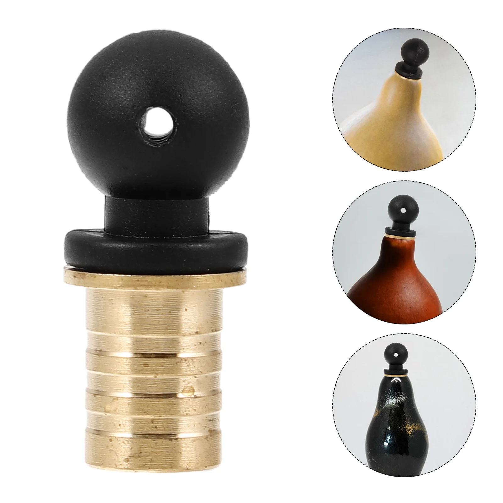 2 Pcs Bottle Stopper Gourd Flask Water Stoppers Bar Cart Accessories Corks for Bottles Vacuum