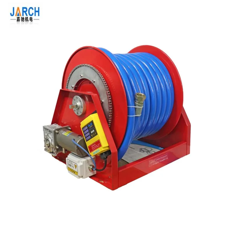 

Automatic Motorized Hose Reel Electric Extension Cable Drum Reel Roller With Automatic Switch Control