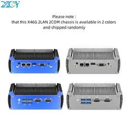 XCY Mini PC Fanless Intel i7 5500U 4500U Windows 10 pro Linux Thin Client Minipc Pfsense Micro 2Lan Tv computer industriali PC