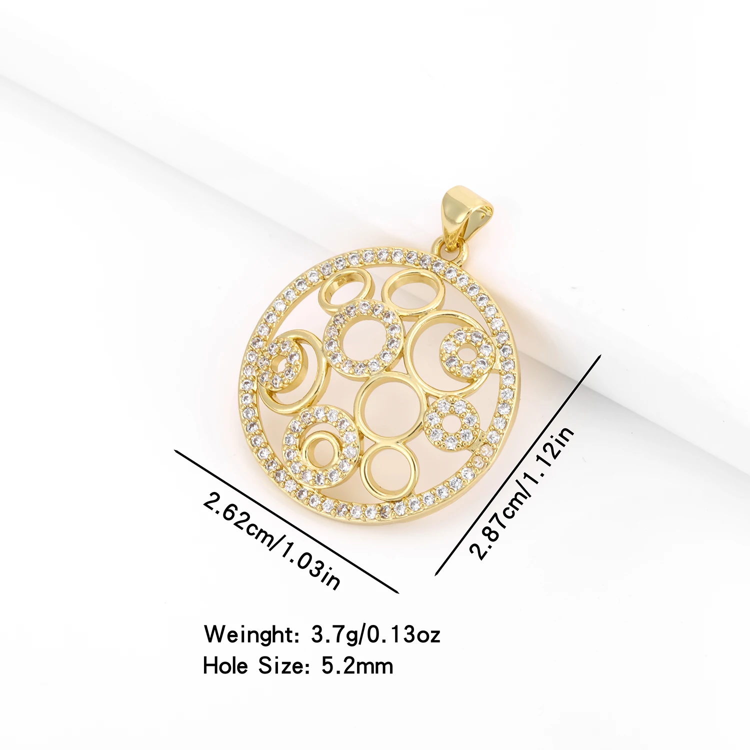 Hollow Out Round Shaped Evil Eye/Sun Pendant DIY Necklace For Women Charm Jewelry Making Finding Supplies Accessories Party Show