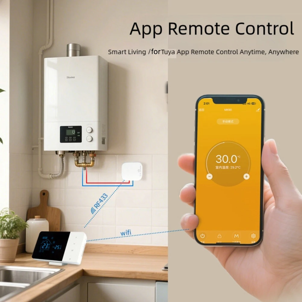 

Adjustable Temperature Thermostat Voice Controlled Thermostat Adjustable Heating Cooling Thermostat 7 Days Programmable Schedule