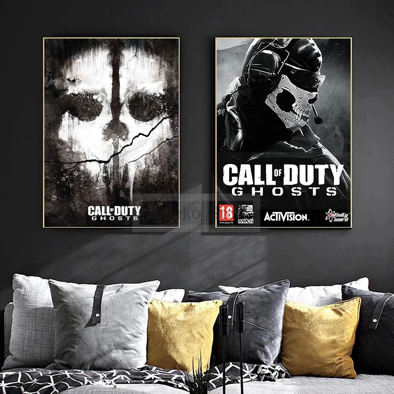 Pop Games Call of Duty Ghosts Black Ops Modern Warfare Poster and Prints Canvas Painting Wall Art Pictures Home Room Decor