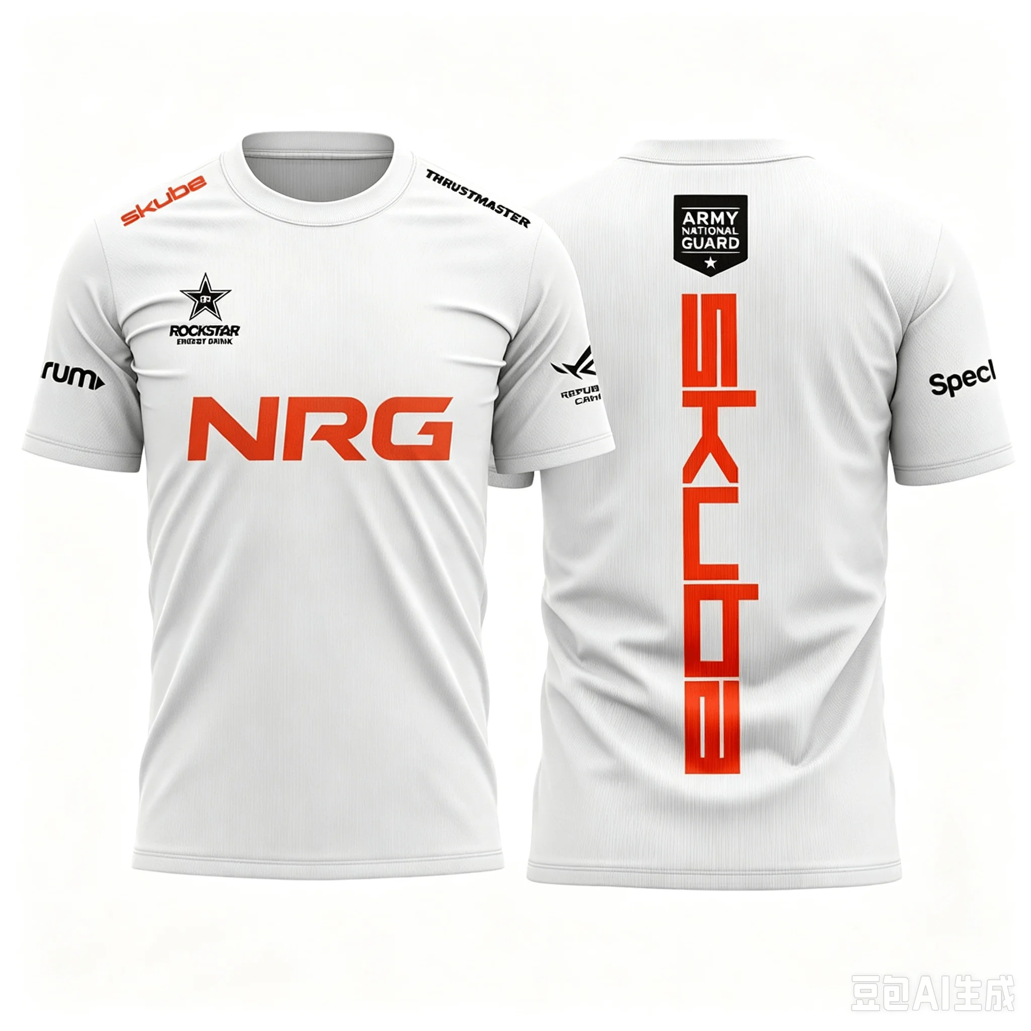NRG Team 2026 White New Uniform T-shirt Fashion Esports Game Club Valorant Ethan Tops Men Streetwear Short Sleeved Crew Neck Tee