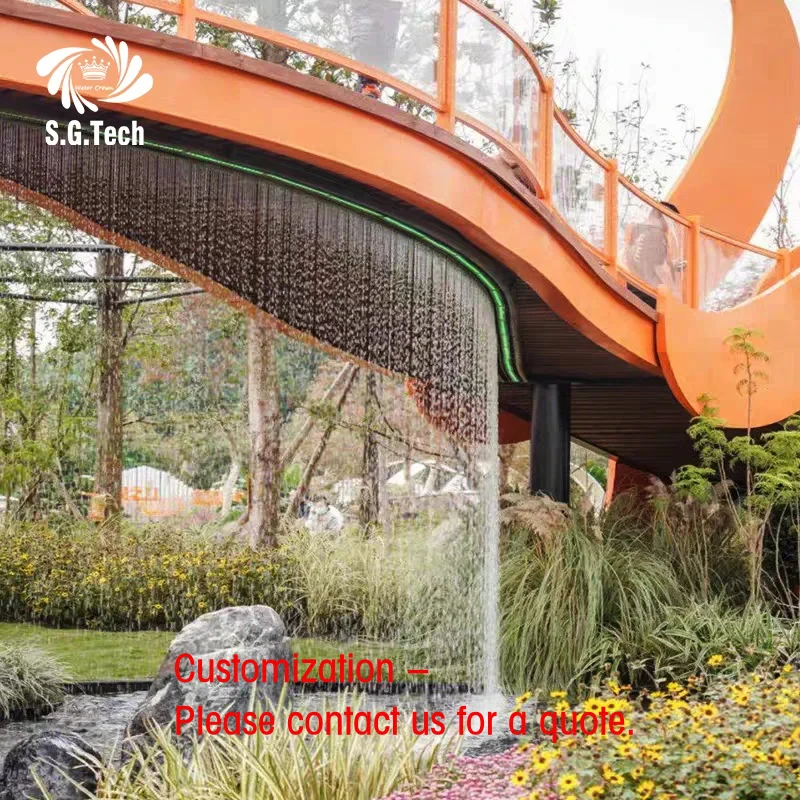custom.Curtains's All Stainless Steel Linear Customizable Modern Design Durable Complete Set Stone Garden