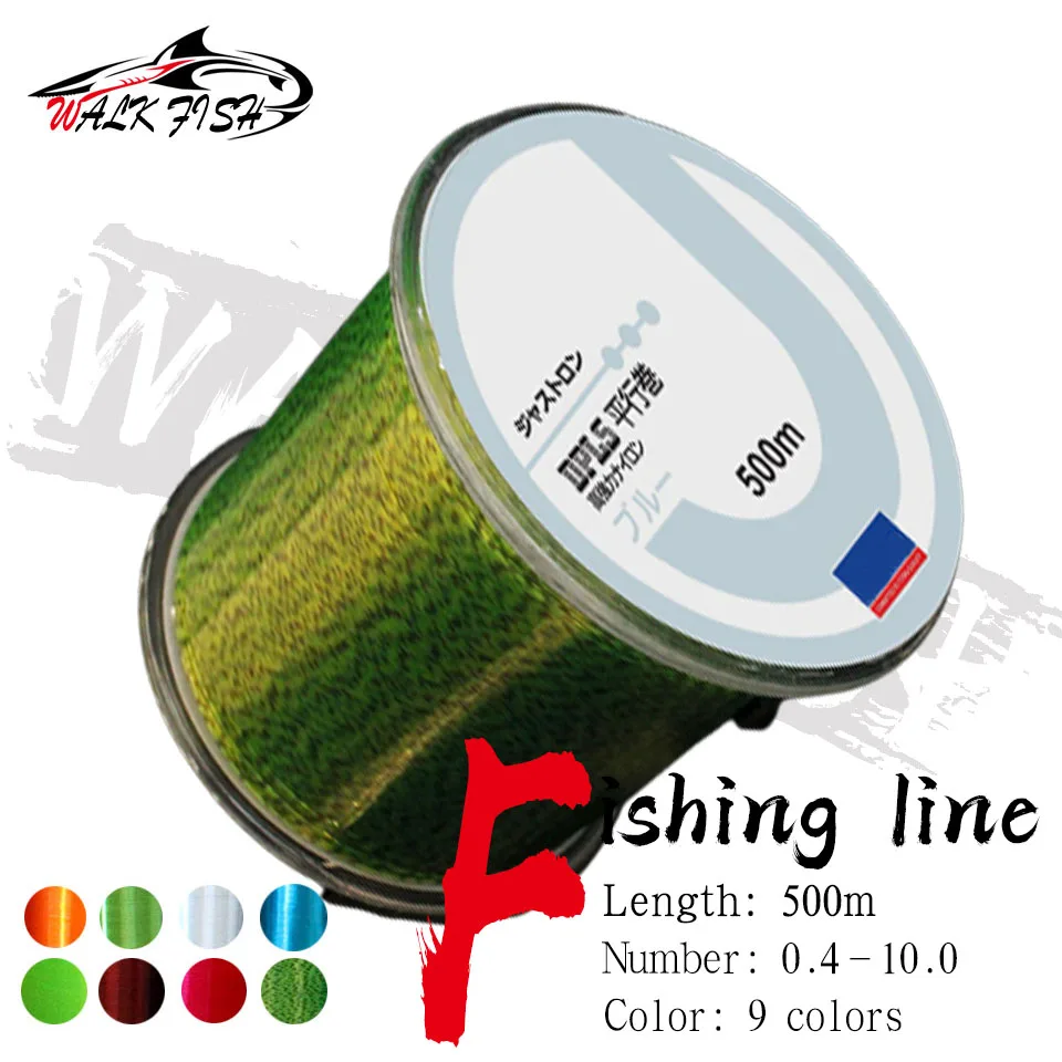 WALK FISH 500m Fishing Line All for in Summer Super Strong Monofilament Nylon Tackle Sea Fluorocarbon 2-35LB Japan Goods