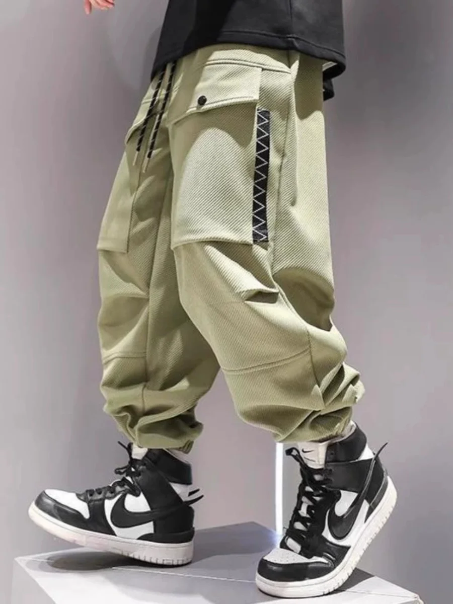 

Extra Large 300 Pou keted Trousers Casual Loose Workwear Sweatpants for Men Trendy Brand Spring Autumn Straight Leg Lon...