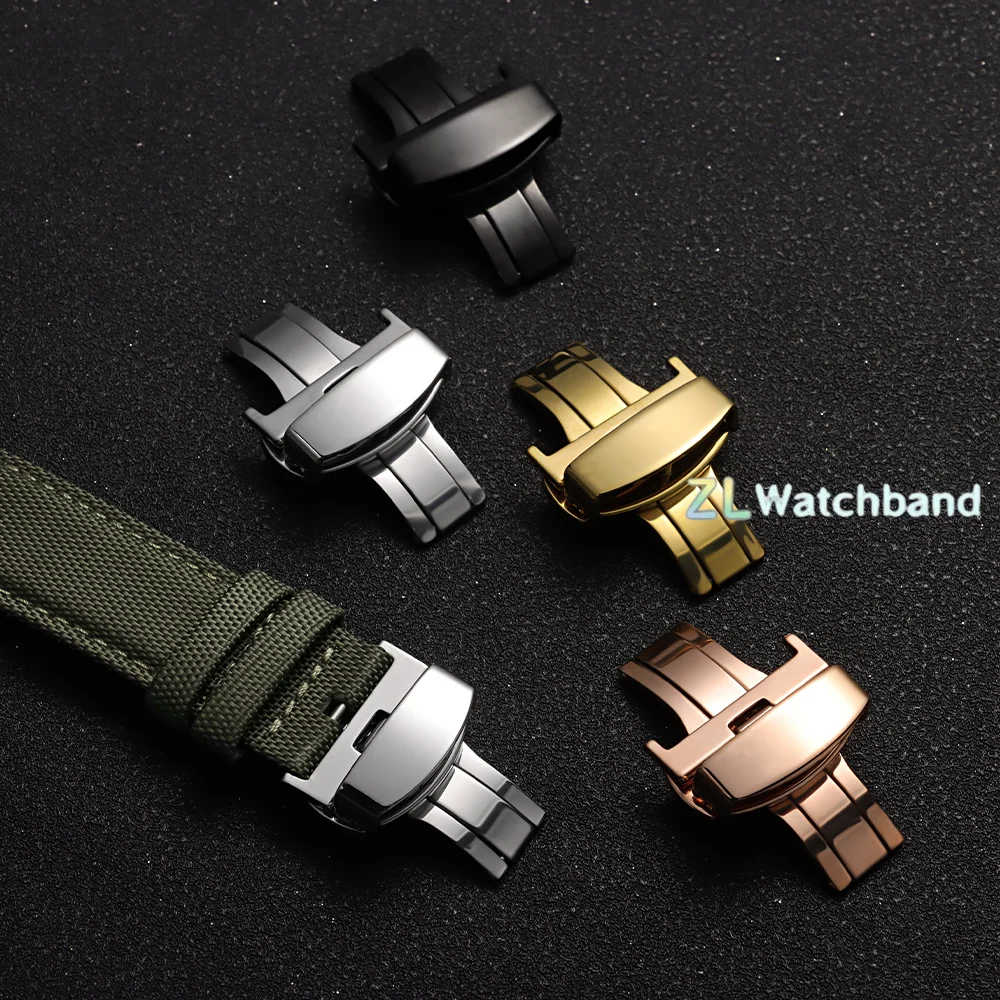 

Stainless Steel Butterfly Buckle Push WatchBand Clasp Deployment Watchband Buckle 10/12/14/16/18/20/22mm Strap Clasp Accessories