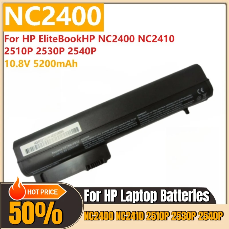 

For HP EliteBookHP NC2400 NC2410 2510P 2530P 2540P Replacement Laptop Battery NC2400 10.8V 5200mAh