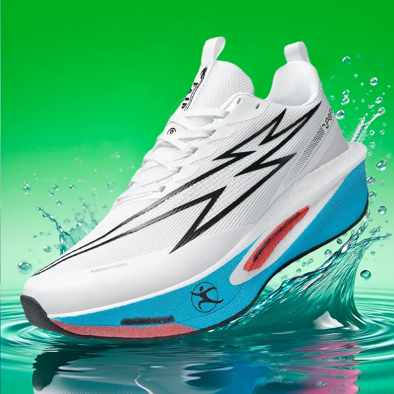 

2025 New Couples Running Shoes Wear-Resisting Jogging Sneakers Breathable Popcorn Shoes Rebound Shock-Absorbant Outdoor Sneakers