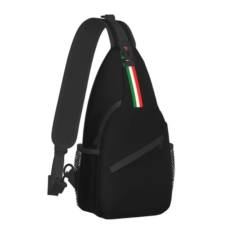 Casual Minimalist Italy Flag Sling Crossbody Backpack Men Italian Pride Shoulder Chest Bags for Hiking