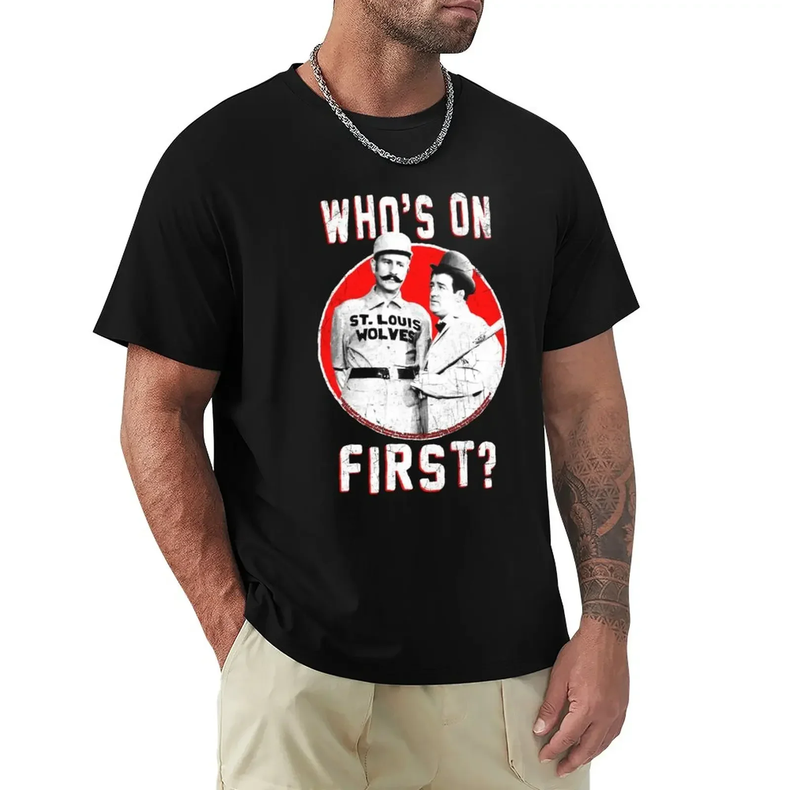 ABBOTT AND COSTELLO FIRST T-Shirt shirts graphic tees graphics plus size tops plain white t shirts men