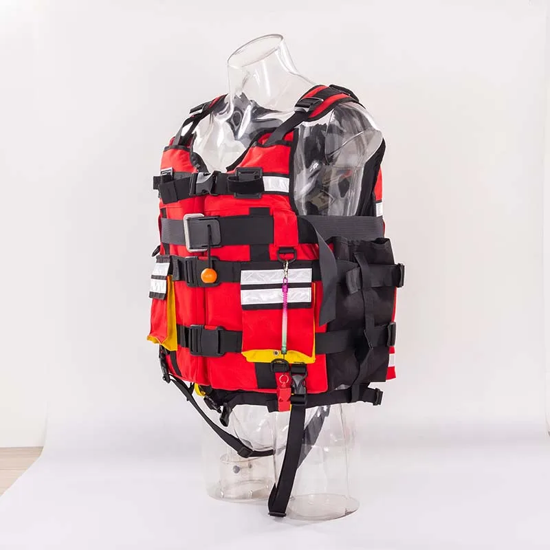 Customizable 150N PVC NBR Life Jacket 500D High-density Oxford Cloth Water Safety Equipment Drifting Life Jacket