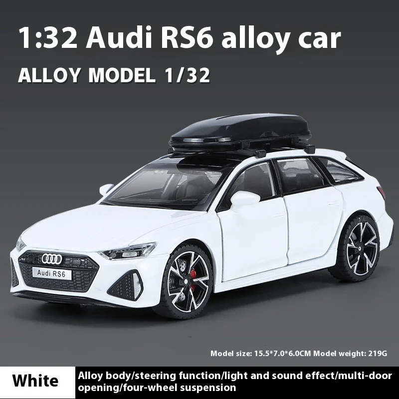 1:32 Audi RS6 Diecast Car Model with Sound & Light