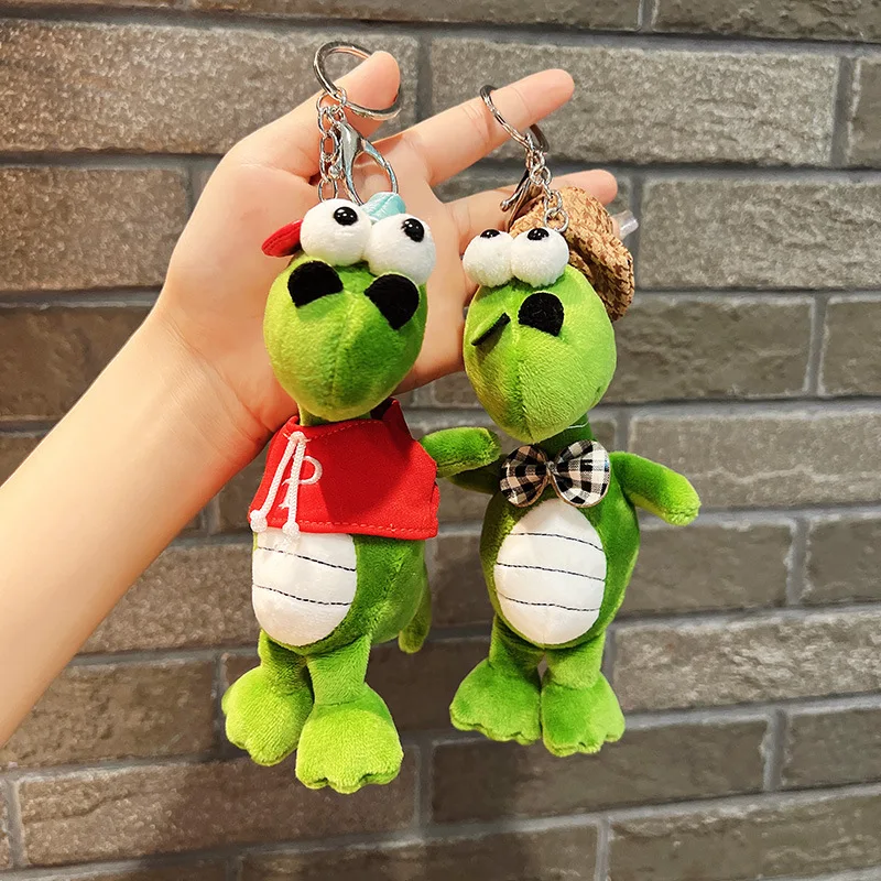 

1Pcs 15CM Funny Cute Dinosaur Plush Keychain Small Pendant Lovely Small Dinosaur Schoolbag Car Keychain Kids Toys Gifts