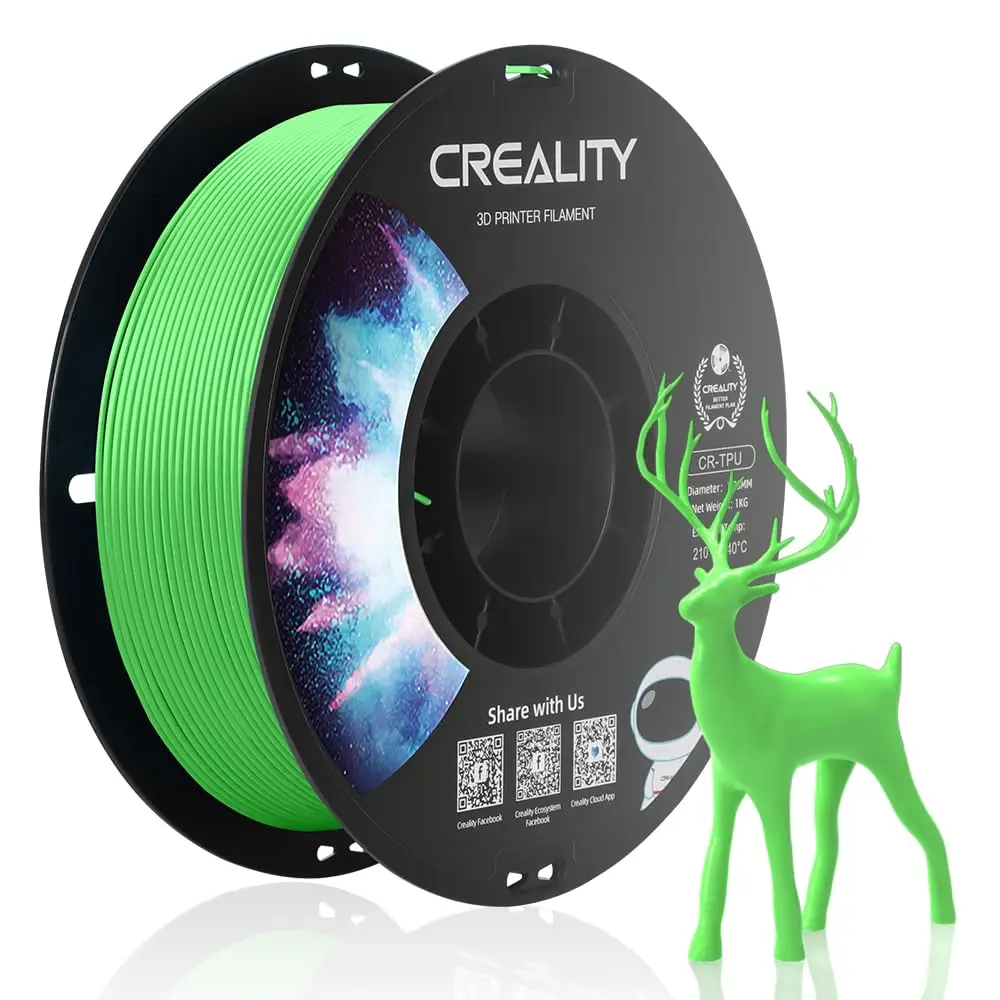 1kg Creality Flexible TPU 3D Printer Filament 3D Printing Material 1.75mm 95A Shore Hardness and Good Layer Bonding Performance