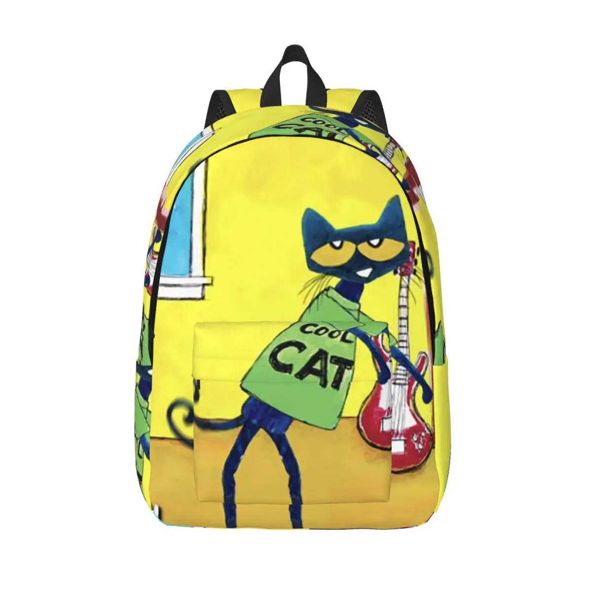 

Pete The Cat Student Backpack School Bag Hiking Travel Daypack for Men Women Bookbag Shoulder Bags