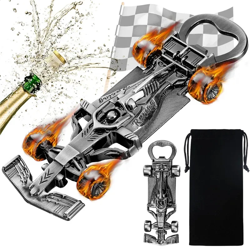 Cool Metal Beer Opener Racing Car Design Bottle Soda Drink Opener for Party Bar Kitchen Restaurant Wedding Corkscrew Gift Set