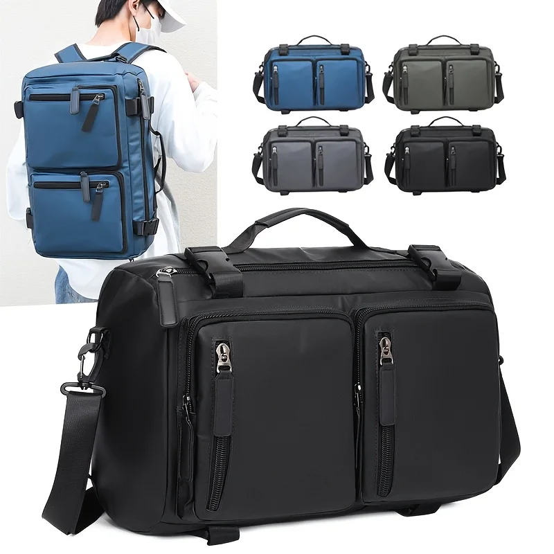 Fashionable Casual Men's Backpack Multifunctional Large Capacity Travelling Handbag with Adjustable Shoulder Strap Male Pack
