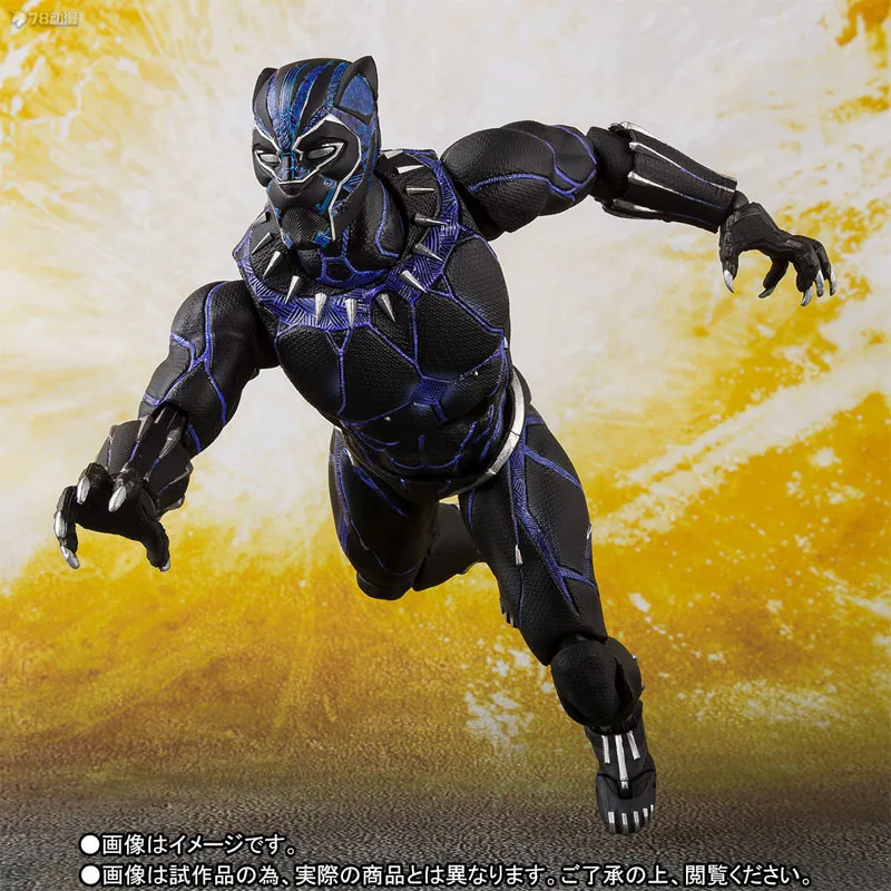 Bandai Originele S.H.Figuarts Avengers: Infinity War Black Panther Anime Actiefiguren Speelgoed voor Jongens Kerstcadeau Collectible