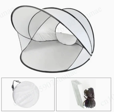 Beach Tent with Sun Protection & Windproof, Auto Pop Up Easy Setup, Portable Fold for Outdoor Play