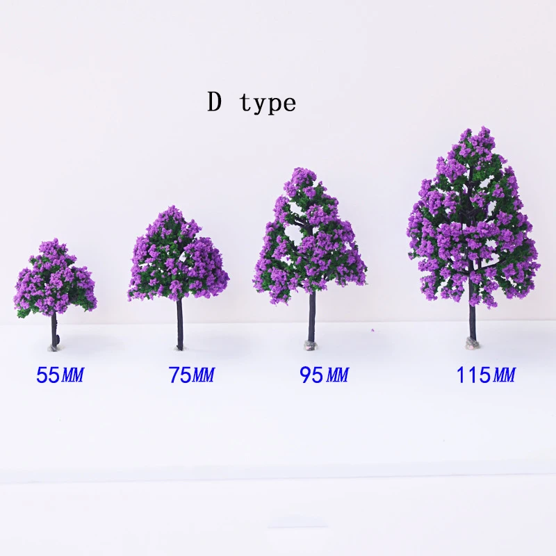 5Pcs/lot Diy Scene Tree Model 3-12CM Plants Materials Building Sand Table Landscape Layout Diorama Kits