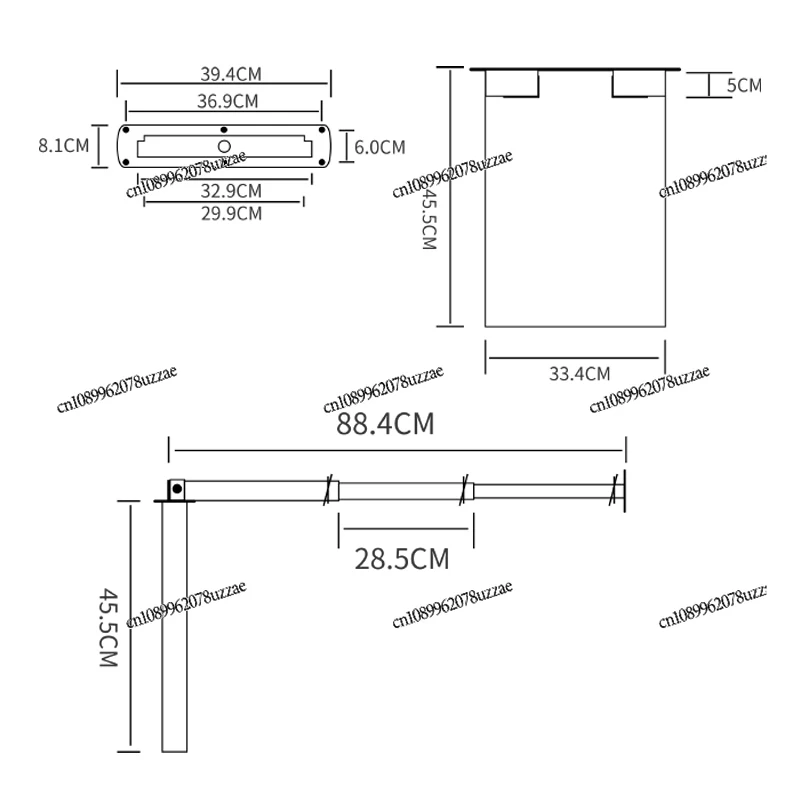 Stainless Steel Sewer Ladder Marine Hardware Yacht Hidden Box Ladder Folding