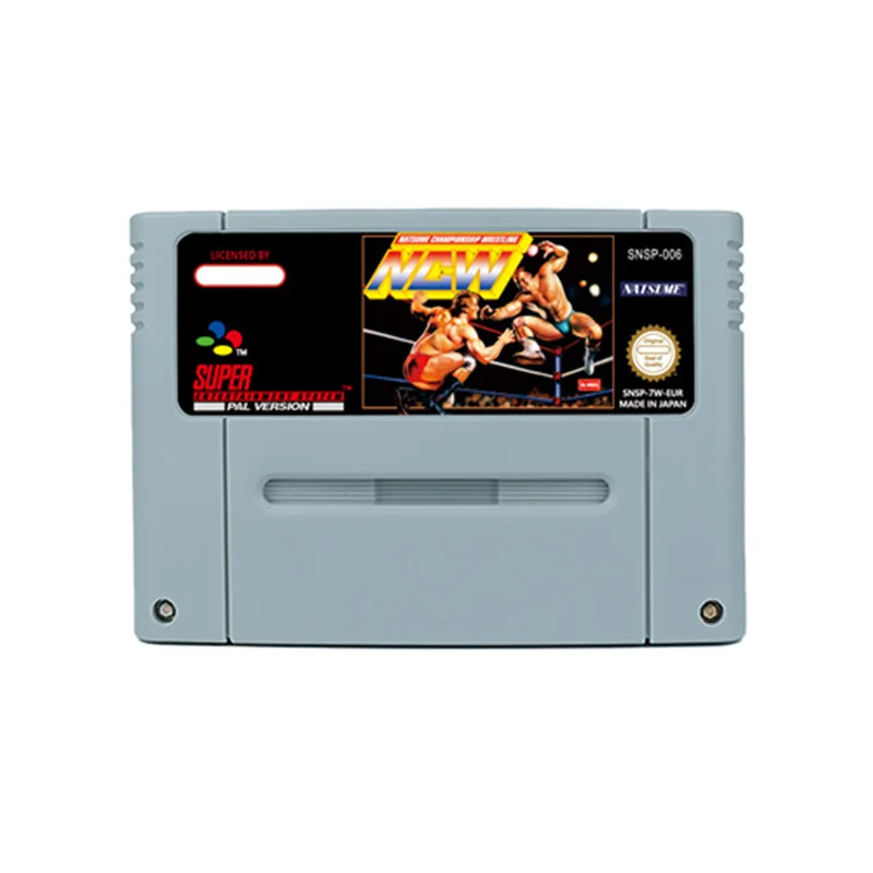 Natsume Championship Wrestling Action Game for SNES 16 BitRetro Cart Children Gift