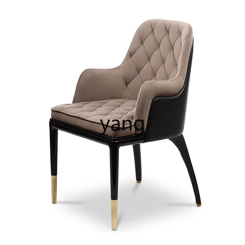 

CX Light Luxury Solid Wood Modern Hotel Coffee Shop Negotiation Sales Office Simple Fabric Armrest High-End Chair