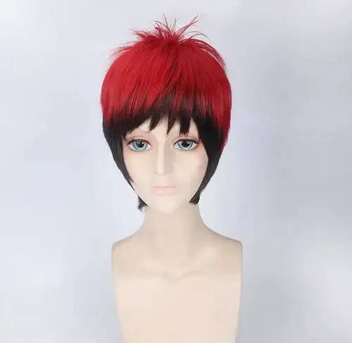 Kuroko no Basuke  Kagami Taiga Short red & black Cosplay Wig Synthetic Fake Hair Kuroko's Basketball Heat Resistance Wigs