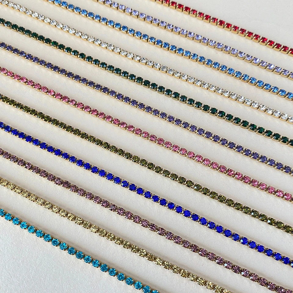 EMANCO Edelstahl Vergoldetes Funkelndes Armband Hochwertige Weiße Zirkonia Einreihiges Einfaches Accessoire für Mädchen – Detail 10