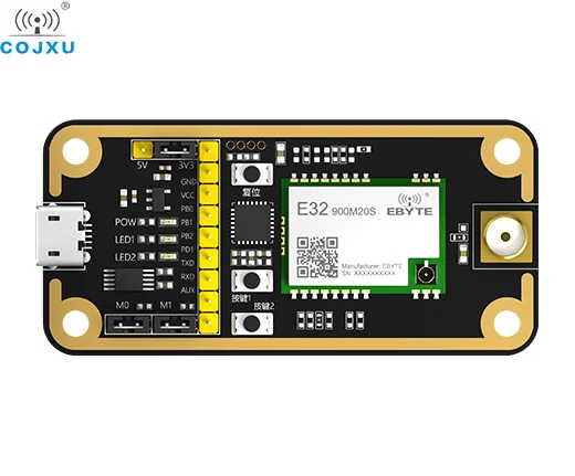 Zestaw płyta testowa USB na TTL Cojxu 868/915MHz LoRa E32-900MBL-01 z E32-900M20S kompatybilny dla E07/E30/E220/E32/E22