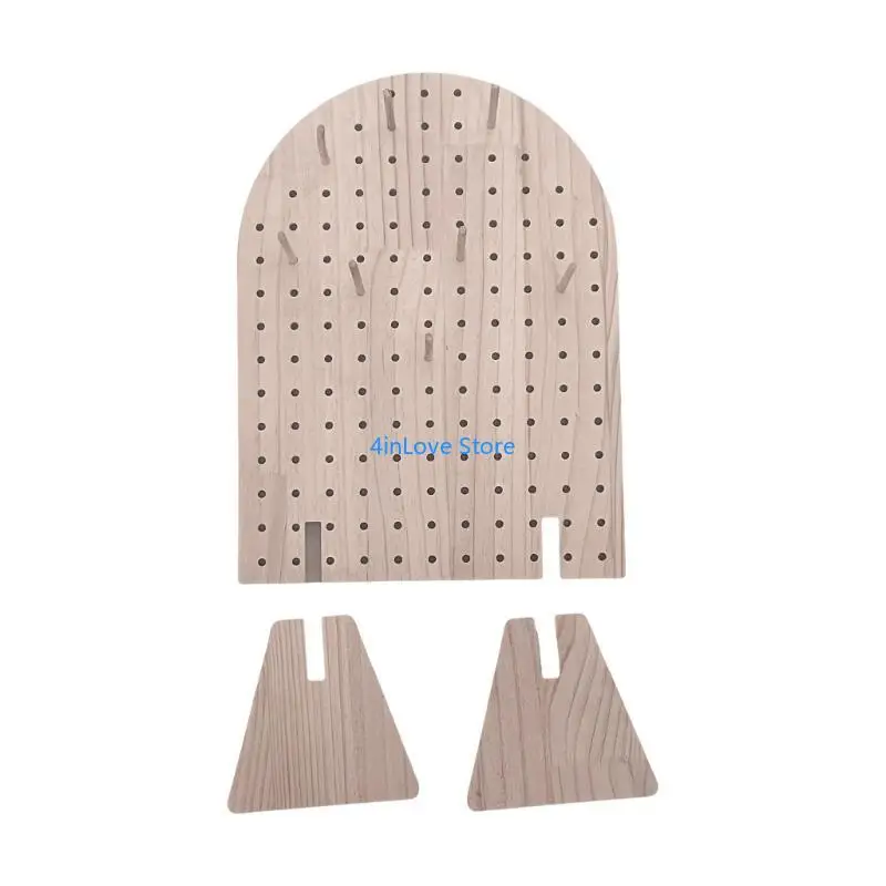 

T4MD Jewelry Display Stand Featuring Double Sided Pegboard and Multiple Removable Hooks for Bracelets Earrings Keychains