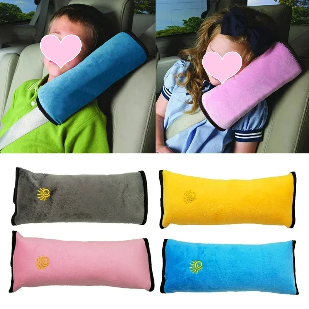

Universal Car Seat Belt Pillow for Kids Adjust Shoulder Toddler Head Protector Baby Sleeping Seatbelt Positioner Plush Cover Pad