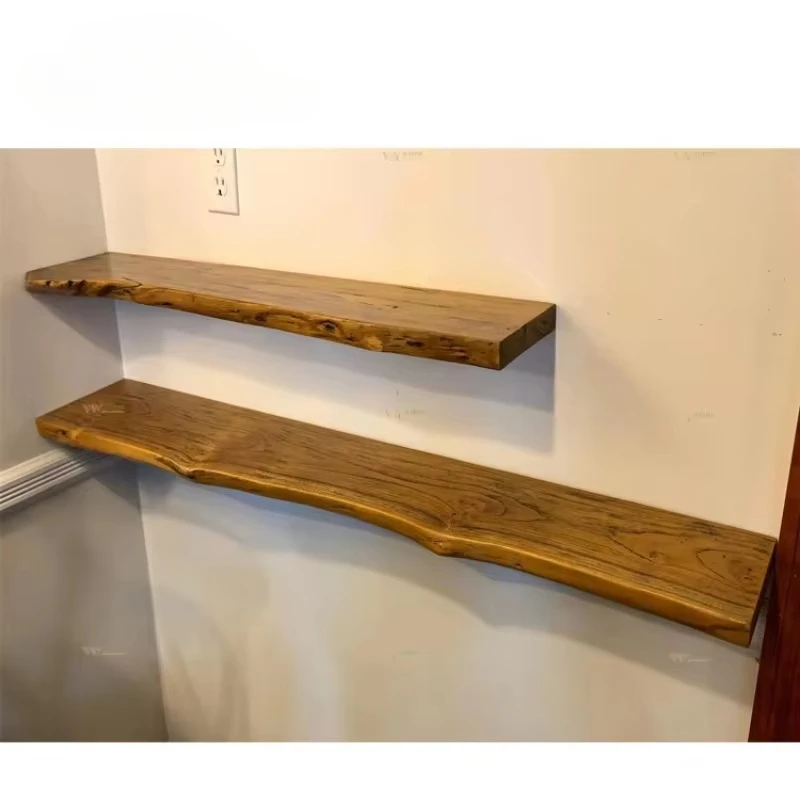 Etagere-flottante-rustique-live-edge-en-bois-massif-avec-quincaillerie-interieure