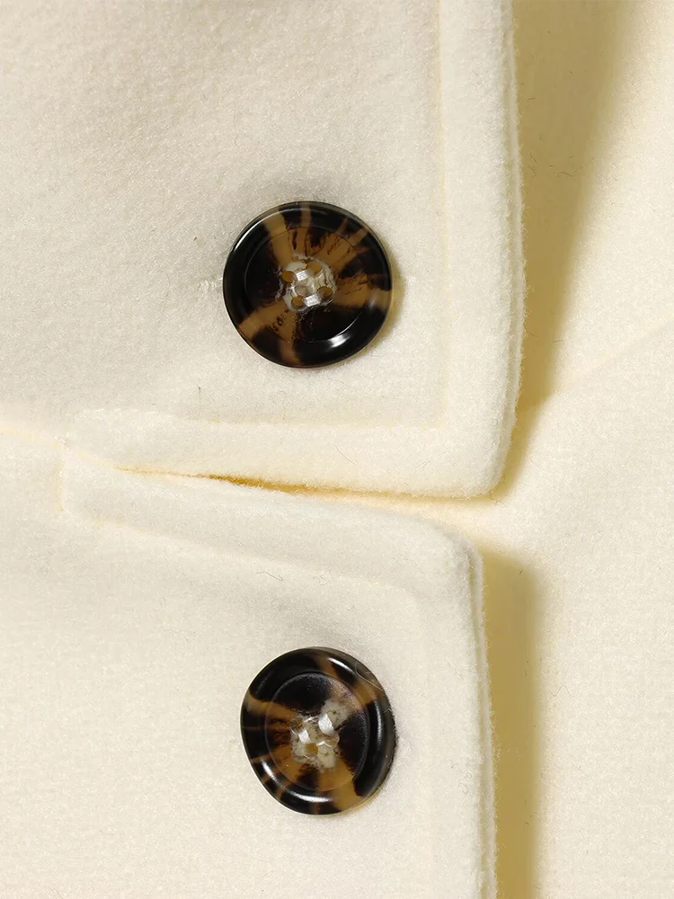 European style new women's fashion versatile and elegant double-faced wool stand-collar long-sleeved coat.