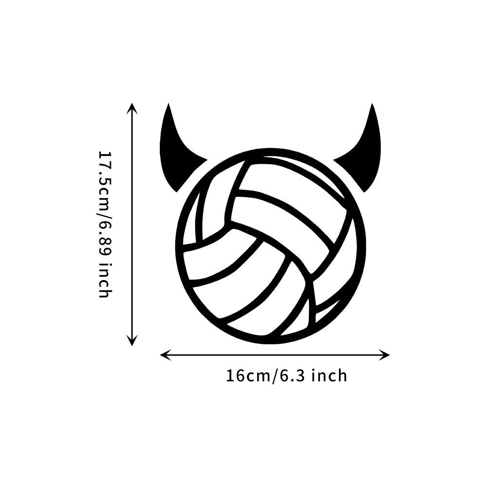 1PC Vinyl Brave Volleyball Stickers Car Stickers Decorative Waterproof Stickers Home Decals 6.89*6.3Inch