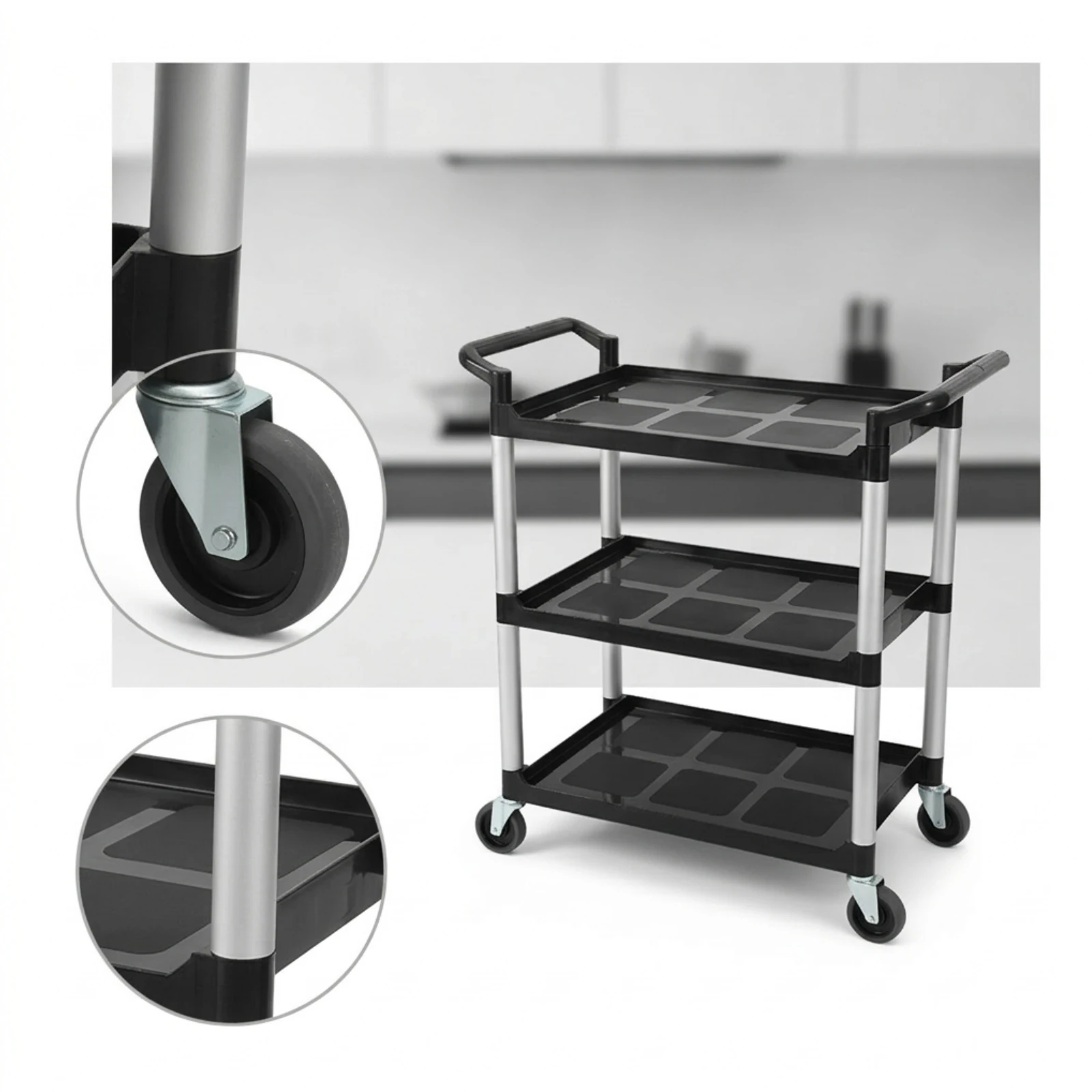 3-tier-service-cart-multi-purpose-rolling-service-cart-mobile-easy-clean-for-servers-hotel-kitchen