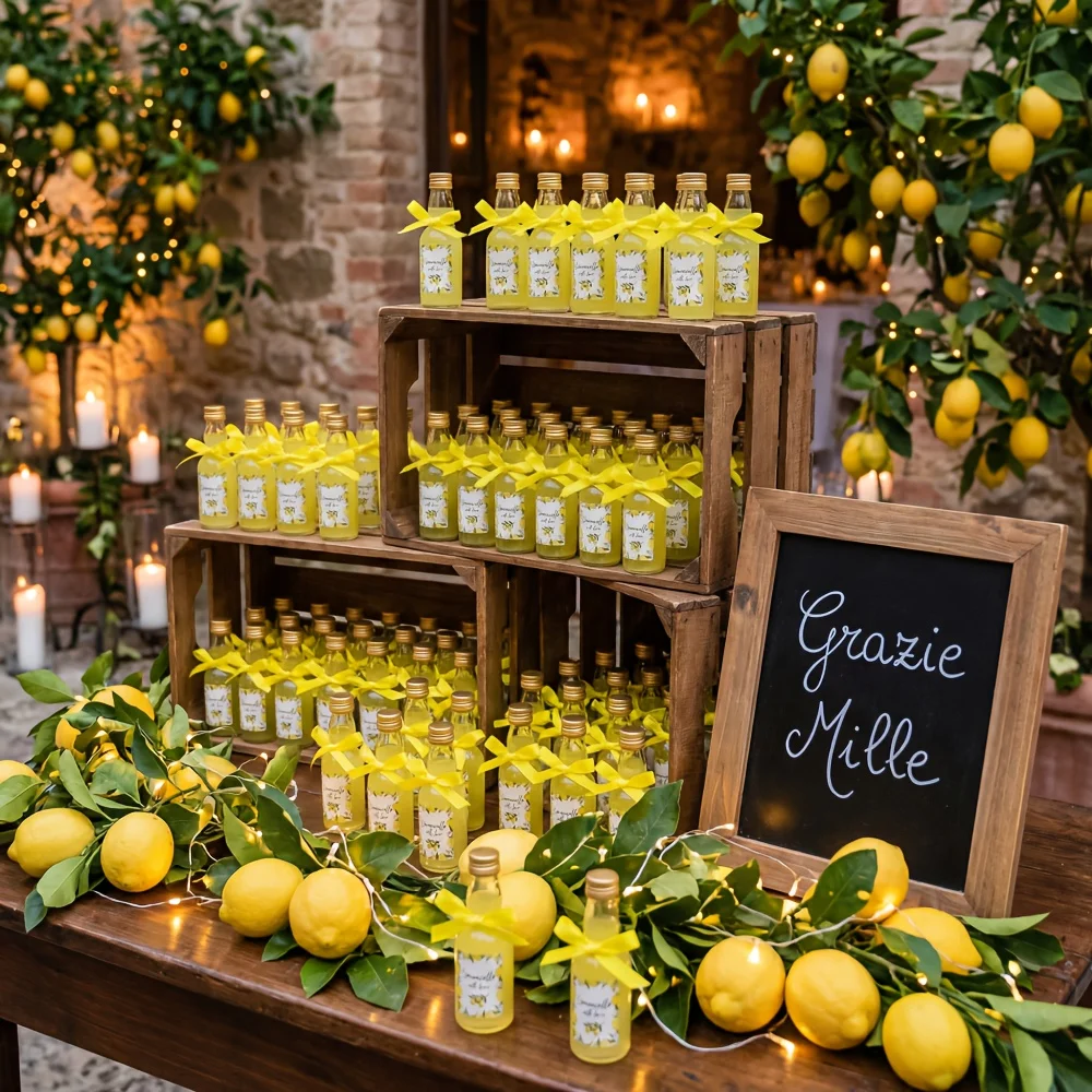 50 Sets de Mini Botellas de Limoncello para Fiestas, Organizadores de Eventos, Planificadores de Fiestas, Botellas de 50 ml para Cenas y Eventos Culturales