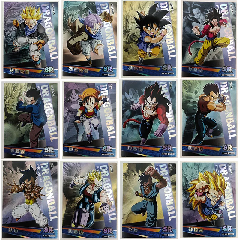 

Anime Dragon Ball Son Goku Trunks Vegeta Iv Sr Card Game Collections Rare Cards Children's Toys Boys Surprise Birthday Gifts