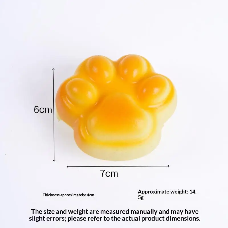 Cat Paw Bread  Toy Decompressing Stress Relief Slow Rebound Pinch Toy Squeeze Fidget Cute Desktop Ornament Gift