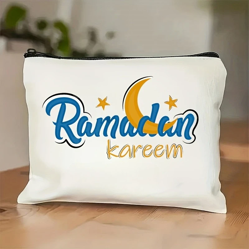 Islamic Ramadan Name Text Bag Custom Muslim Eid Gifts Eid Mubarak Gift Bags Ramadan Ramadan Gift Makeup Bag for Muslim