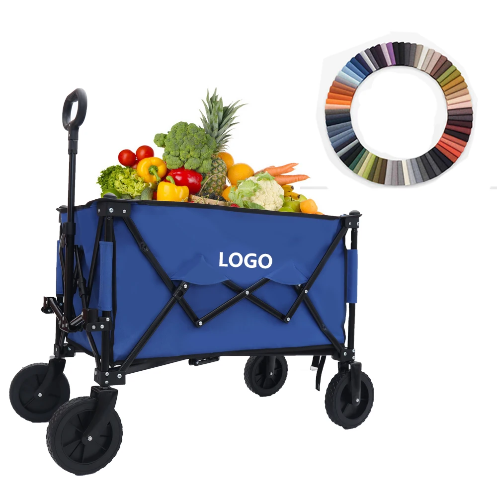 2 In 1 Outdoor Beach Truck Camping Folding Wagon Collapsible Push Pull Foldable Wagon