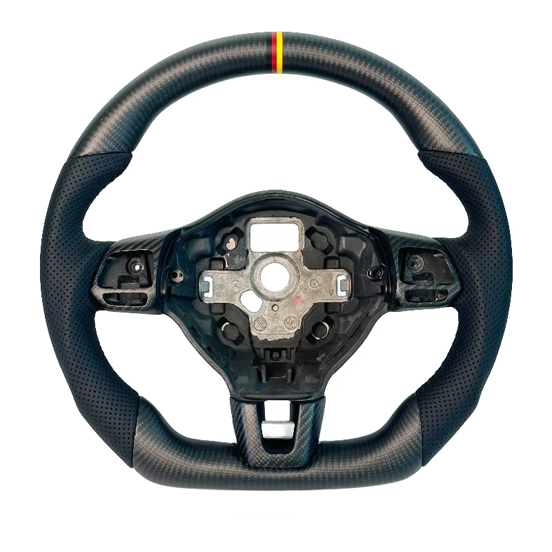 

Прямые продажи с завода: индивидуальные матовые рули из карбона для Volkswagen Golf MK6 GTI R с перфорированной кожей на заказ