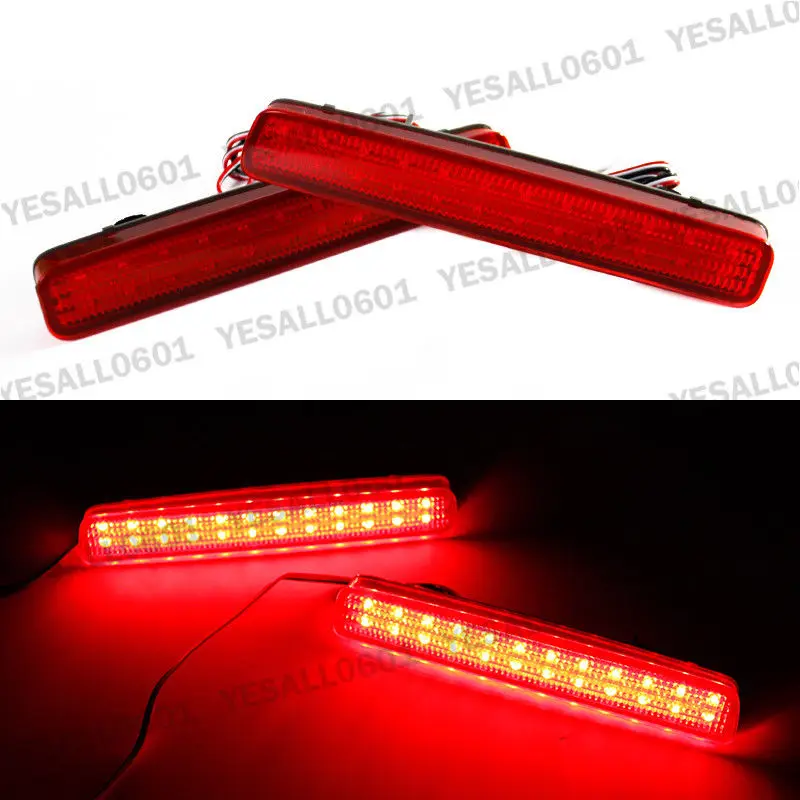 2pcs For Toyota NOAH VOXY 80 Pruis 40 Series LED Rear Bumper Reflector Light Brake Fog Lights