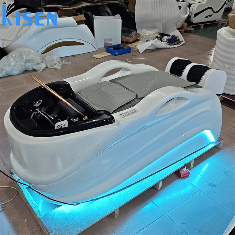 Head Therapy BedMultifunction Salon Electric Automatic Full Body Massage Shampoo Chair Salon Sink Hair Washing Japanese Head The