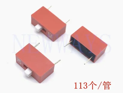 100pcs 1P 1 Position DIP Switch 2.54mm Pitch 2 Row 2 Pin DIP Switch