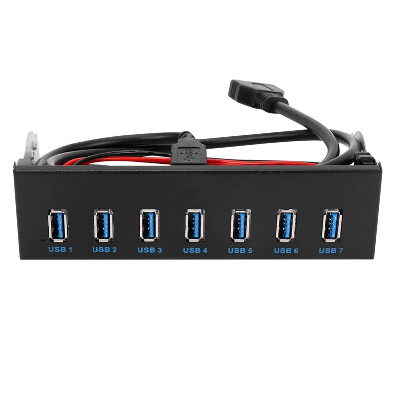 7 Port USB 3 Hub 5Gbs 5.25inch CD-ROM Drive Bay CD ROM Front Panel for-DT30