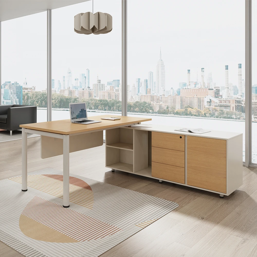

Modern Pc Laptop Table Executive Office Desk With Cabinet Single Computer Desk for Office Furniture