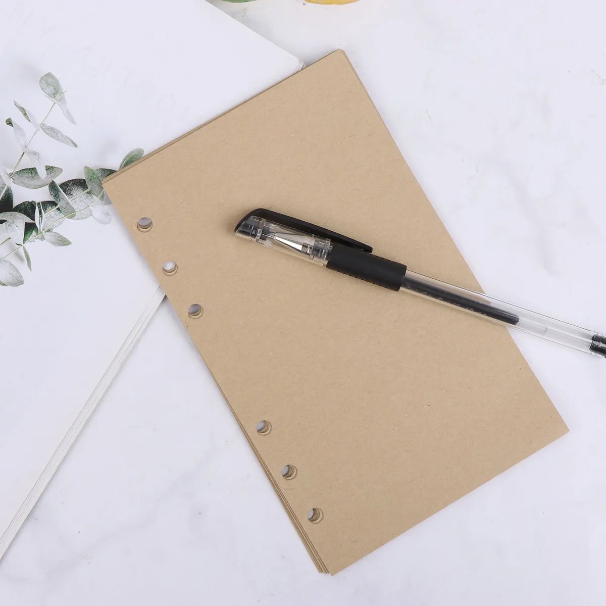 320Sheets Replacement Journal Refill A6 Blank Paper Loose Leaf Heavy Wear-resistant Spiral Bound Notebook